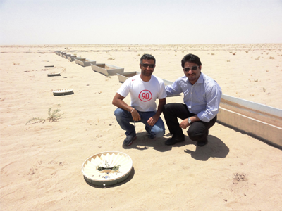Invest in reforesting the 2 billion hectares of degraded land - Kuwait Oasis started using the Groasis Technology for planting trees in 2014